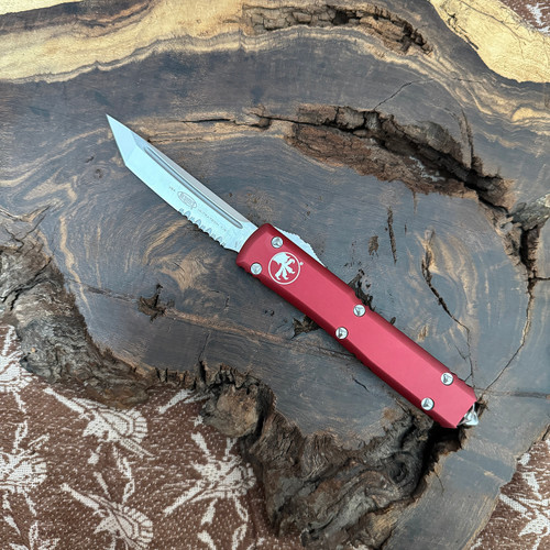 Microtech Ultratech T/E Merlot Satin Serrated 123-5MR