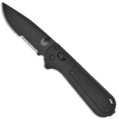 Benchmade Redoubt Axis Lock Black Handle Serrated Black Blade 430SBK-02