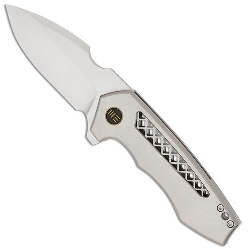 We Knife Co. Harpen Frame Lock Titanium Handle Hand Rubbed Satin Blade WE23019-4