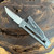 Reate EXO M S/E Gravity Knife Titanium Handle w/ Black White G10 Damascus Pattern Inlay Satin Standard Blade