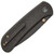 We Knife Co. Qubit Button Lock Black Titanium Handle Blackwashed Blade WE22030F-1