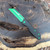 Heretic Knives Jinn Slip Joint Carbon Fiber Handle Toxic Green Blade Toxic Green Hardware H013-A-CFTX