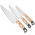 Benchmade 3 Piece Kitchen Knife Set Tan Richlite Handles Stonewashed Blades 4000-02