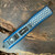 Microtech Ultratech Hellhound Weathered Blue Hex Handle Black Standard Blade Signature Series 119-1HXWBLS