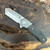 Beans Blades Mini Warrior Folder T/E Bead Blast Titanium Handle Black Micarta Inlays Satin M390 Blade