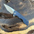 A2D Attn2Detail Mercantile Mark 3 Small Folder Hissatsu Seigaiha Blue Anodized Titanium Handle Satin Magnacut Blade