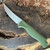 Benchmade Meatcrafter 4" Fixed Blade OD Green Santoprene Handle Satin Blade 15505