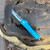 Microtech UTX-85 Hellhound Turquoise Stonewash Standard Signature Series 719-10TQS