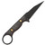 Toor Knives Heavy Metal Jank Shank Fixed Blade Carbon Fiber Handle with Pinky Ring Black Blade