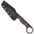 Toor Knives Heavy Metal Jank Shank Fixed Blade Carbon Fiber Handle with Pinky Ring Black Blade