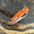 Microtech MSI RAM-LOK S/E Orange Tri-Grip Polymer Stonewash Serrated 210T-11PMOR