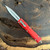 Microtech Dirac D/E Red Handle Stonewash Full Serrated 225-12RD