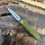 Microtech UTX-85 D/E OD Green Handle Stonewash Standard Blade 232-10OD