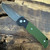 Pro-Tech Terzuola ATCF Auto Green/Black Honeycomb G-10 Inlays Chad Nichols Damascus Blade Pearl Button DAMA-ATCF-USN