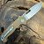 Demko MG AD20i Shark Lock Textured Tan G10 Handle Stonewash Clip Point 20CV Blade