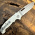Demko MG AD20i Shark Lock Textured White G10 Handle Stonewash Clip Point 20CV Blade