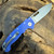 Demko MG AD20i Shark Lock Blue G10 Handle Stonewash Clip Point 20CV Blade