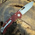 Demko MG AD20i Shark Lock Red G10 Handle Stonewash Clip Point 20CV Blade