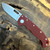 Demko MG AD20i Shark Lock Red G10 Handle Stonewash Clip Point 20CV Blade