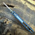 Demko Custom AD-20 Compact Blue Bronze Textured Titanium Handle Hand Ground Machine Satin Whale Shark Blade