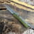 Microtech Glykon Bayonet OD Green Handle w/ Apocalyptic Overlay Apocalyptic Standard 184-10APOD