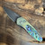 Pro-Tech Sprint Auto Custom Green Titanium Handle w/ Abalone Inlays Damascus Blade