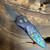 Pro-Tech Sprint Auto Custom Purple Titanium Handle w/ Abalone Inlay Damascus Blade