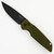 Pro-Tech TR-3 X1 Green Fish Scale Handle DLC Blade TR-3X1GREEN