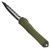 Heretic Knives Manticore S D/E Frag OD Green Handle Two-Tone Full Serrated Blade H024F-10C-GRN