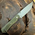 McNees Knives Ridge Runner OD Green G10 Handle Atomic Stonewash Drop Point Blade