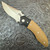 Harm Edged Tools Custom Battlecraft Liner Lock Coyote G10 Handles w/ Black G10 Bolsters Satin Blade 3