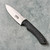 Harm Edged Tools Custom Micro XL Fixed Blade Black Linen Micarta Handles Satin Blade