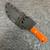 McNees Knives Ridge Runner Atomic Orange G10 Handle Atomic Stonewash Drop Point Blade