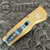 Pro-Tech Runt 5 Reverse Tanto Textured AlBronze Handle Chad Nichols Damascus Blade Pearl Button Blade Show 2024