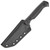 Toor Knives Krypteia T Fixed Blade Black G-10 Handle Phantom Grey Blade
