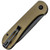 Civivi Elementum Button Lock Olive Micarta Handle Blackwashed Blade C2103B