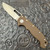 Demko MG AD20S Harpoon Drop Point Shark Lock Earth G10 Handle Stonewash CPM-20CV Blade AE Exclusive