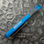 Heretic Knives Manticore S D/E Blue Grenade Grip Handle DLC Blade H024F-6A-BLU