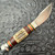 Marbles Mini Woodcraft Fixed Blade Leather Stag Leather Handle Aluminum Pommel Satin Blade