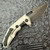 Heretic Knives Medusa Manual Tanto Natural Aluminum w/ Black Grip Tape Inlays DLC Serrated Blade H009-6B-NAT (Pre-owned)