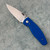 Three Rivers Manufacturing TRM Neutron 2 Liner Lock Flat Royal Blue G10 Handles Stonewashed 20CV Blade