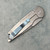 Pro-Tech TR-3 Integrity Manual Frame Lock JD Edition Satin Titanium Handle w/ Blue Edges Stonewash/Satin S35VN Blade