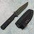 McNees Knives Stalker Fixed Blade Black G10 Handle Green Cerakote Blade