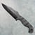 Stroup Knives TU1 Fixed Blade Grey G10 Handle Dark Acidwashed Blade