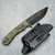 Stroup Knives GP2 Fixed Blade Yellow Lay G10 Handle Dark Acidwashed Blade