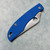 Spyderco Grasshopper Mini Slip Joint Blue G10 Handles Satin Blade C138GBLP