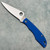 Spyderco Grasshopper Mini Slip Joint Blue G10 Handles Satin Blade C138GBLP