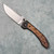 Brian Brown Raptor V2 Frame Lock Titanium Handle w/ Burl Wood Inlay Hand Rubbed Satin Blade (Consignment)