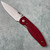 Three Rivers Manufacturing TRM Atom Liner Lock 3D Ruby Red G10 Scales Stonewashed 20CV Blade