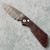 Pro-Tech Strider PT+ Auto Textured Gridlock Antique Bronze 17-4 Steel Handle Chad Nichols Damascus Blade (BLEM) 1